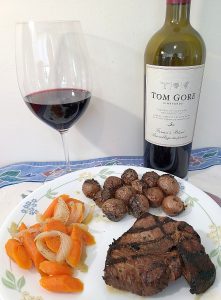 Tom Gore Vineyards Farmer's Blend paired with steak
