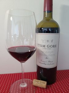 Tom Gore Vineyards Farmer's Blend with wine in glass