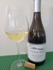 Chalk Hill Chardonnay 2022, California with wine in glass