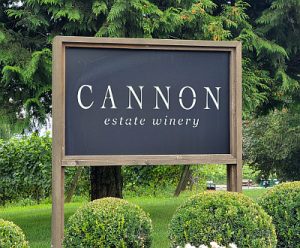 Cannon Estate Winery sign