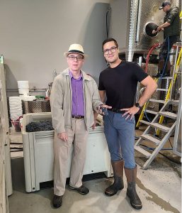 Karl MyWinePal with Jacob Mederios at Cannon Estate Winery