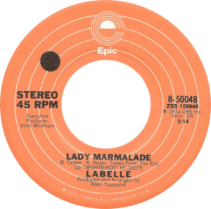 Lady Marmalade by Labelle, US single side A