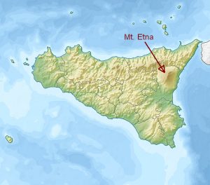 Mount Etna map (Courtesy Wikipedia)
