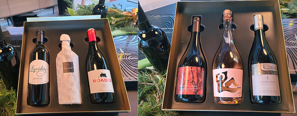 Two gift boxes from Iconic Wineries of BC