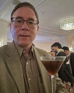 Karl MyWinePal at the Black & White Gala with coffee martini