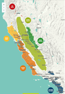 The wine regions of California (Graphic from discovercaliforniawines.com)