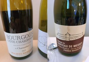 Domaine Michel Sarrazin et Fils, Bourgogne Cote Chalonnaise, Charnailles, 2022 and Domaine du Chateau de Messey, Macon-Cruzille, Clos des Avoueries, cuvee Les Pierres Rouges, 2022 wines