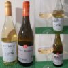 After 93 Vineyards & Estate Winery Pinot Gris 2023 and Fort Berens Estate Winery, Here & There, Pinot Gris 2024 with wines in glasses