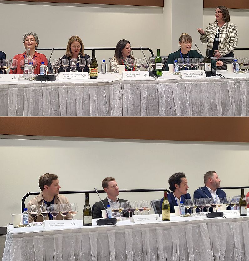 The winery principals from the VanWineFest 2026 seminar, A Tour de France in Your Glass, with Moderator, Arnica Rowan