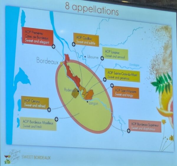 Eight appellations for sweet white Bordeaux wines