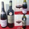 M. Chapoutier Belleruche Cotes-du-Rhone 2023 and Famille Sichel Chateau Daviaud 2022 with wines in glasses