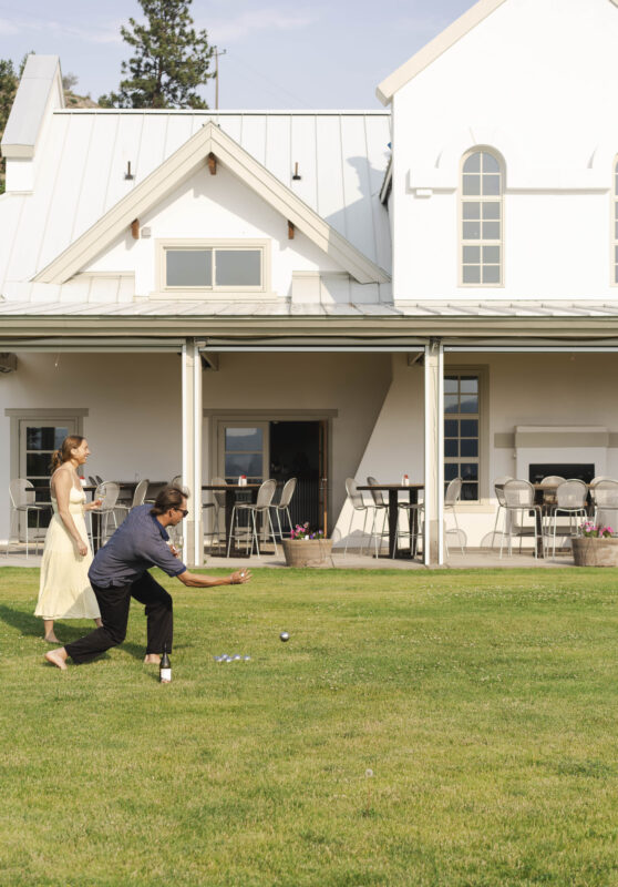 Red Rooster playing bocce ball (photo credit Matt Bourne)