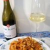 Fort Berens Estate Winery Chardonnay 2025 with sechetti pasta