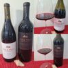 Gold Hill Winery Syrah 2022 and Gold Hill Winery Founder's Series Cabernet Sauvignon 2020 with wines in glasses