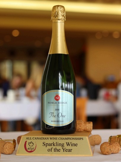 Noble Ridge's 2019 The One Sparkling Wine of the Year at ACWC (Image courtesy Noble Ridge Vineyard & Winery)