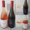 Township 7 Vineyards & Winery Provenance Series Rosé 2025 and Benchmark Series Viognier 2025 with wines in glasses