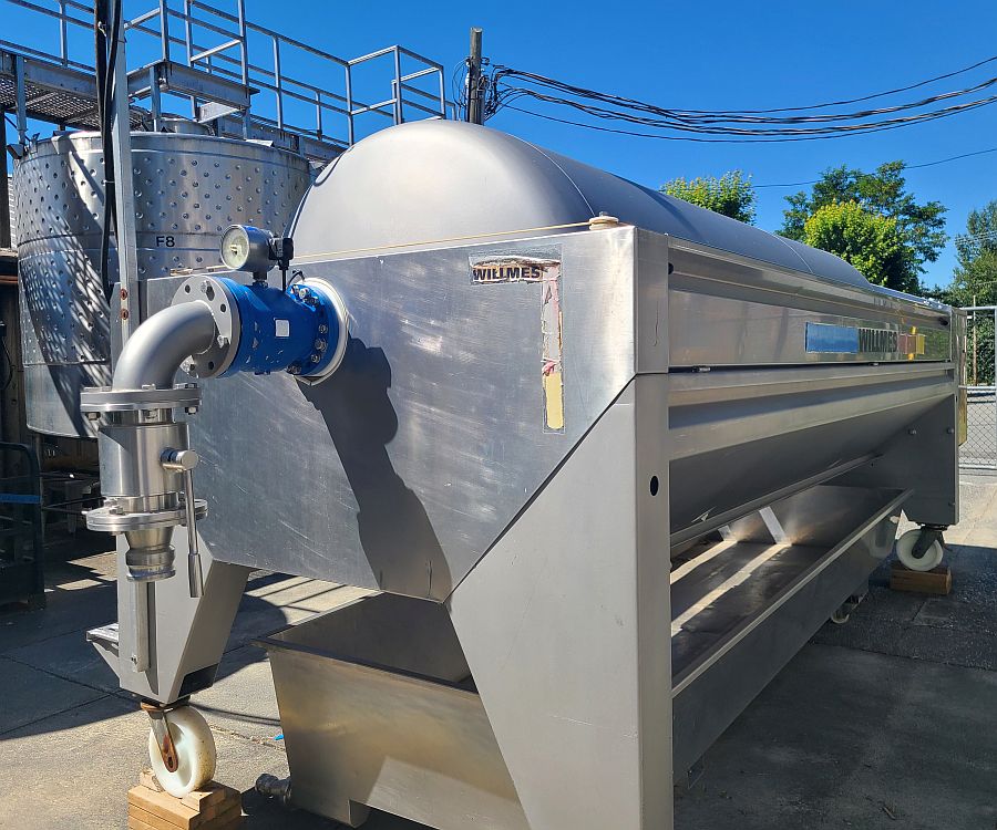8-ton Willmes press at Chaberton Estate Winery