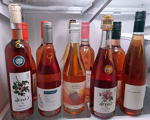 A selection of Ontario rose wines