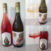 Two Wines Made for Summer by BC’s Blasted Church Vineyards_PR SAMPLE Blasted Church Vineyards Renaissance Series Blaufränkisch Rosé 2025 and Unorthodox Chardonnay 2025 with wines in glasses