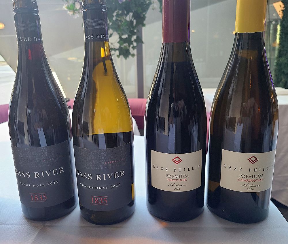 Bass River Pinot Noir and Chardonnay and Bass Phillip Preium Pinot Noir and Chardonnay wines